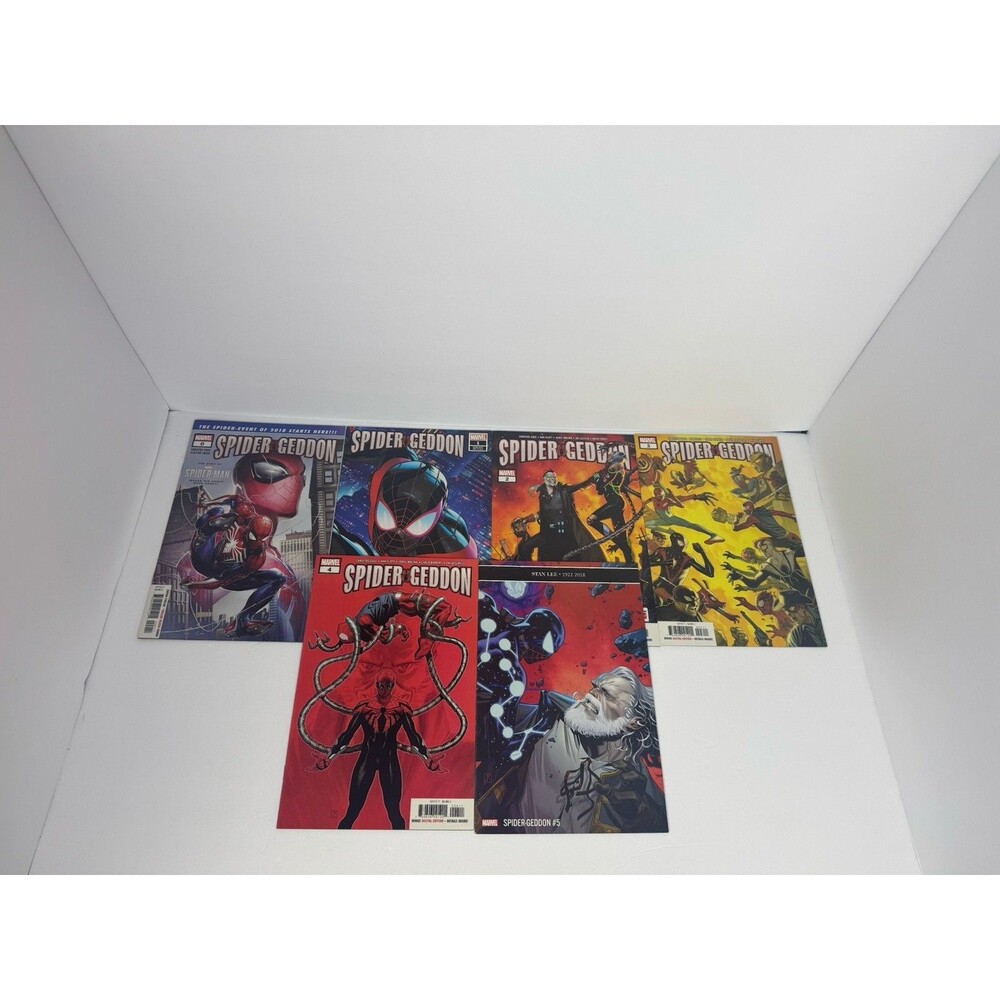 Spider-Geddon #0-5 Complete Set Marvel 2018 1st PS4 Spider-Man Miles Variant